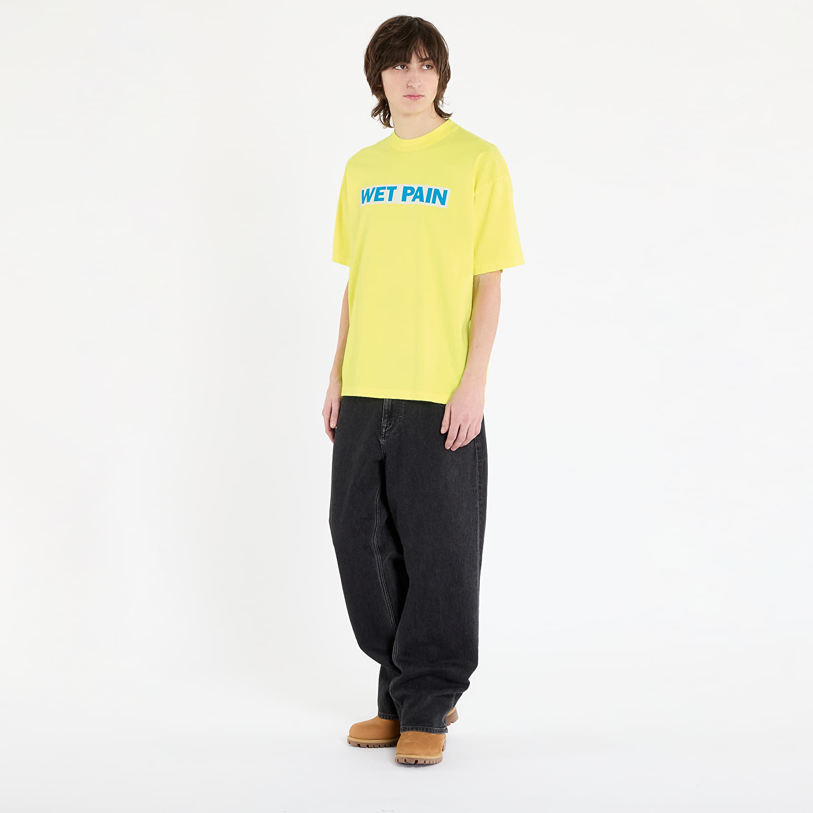 Pánská trička PLEASURES Wet Pain T-Shirt Neon Yellow
