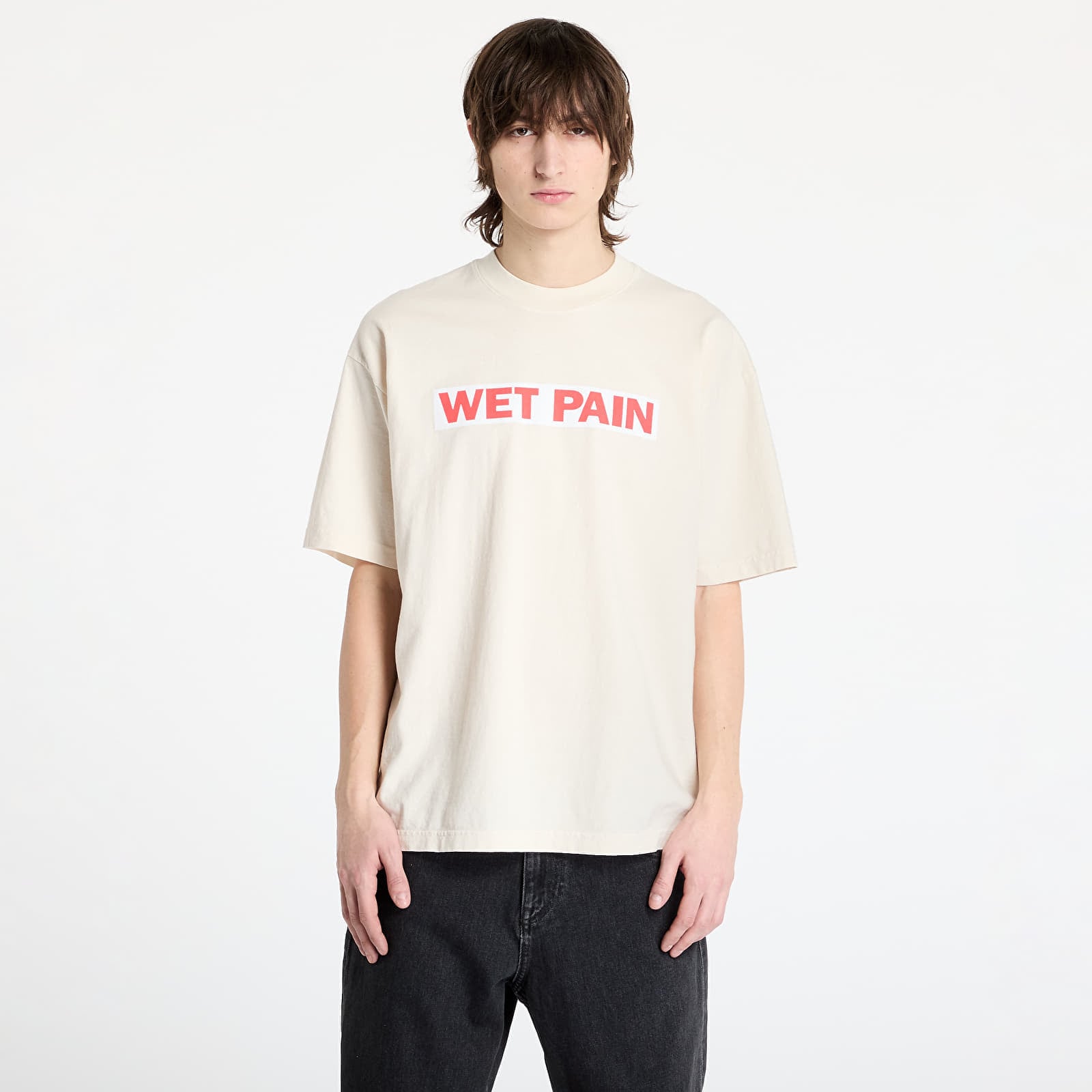 Tricou PLEASURES Wet Pain T-Shirt Cream S