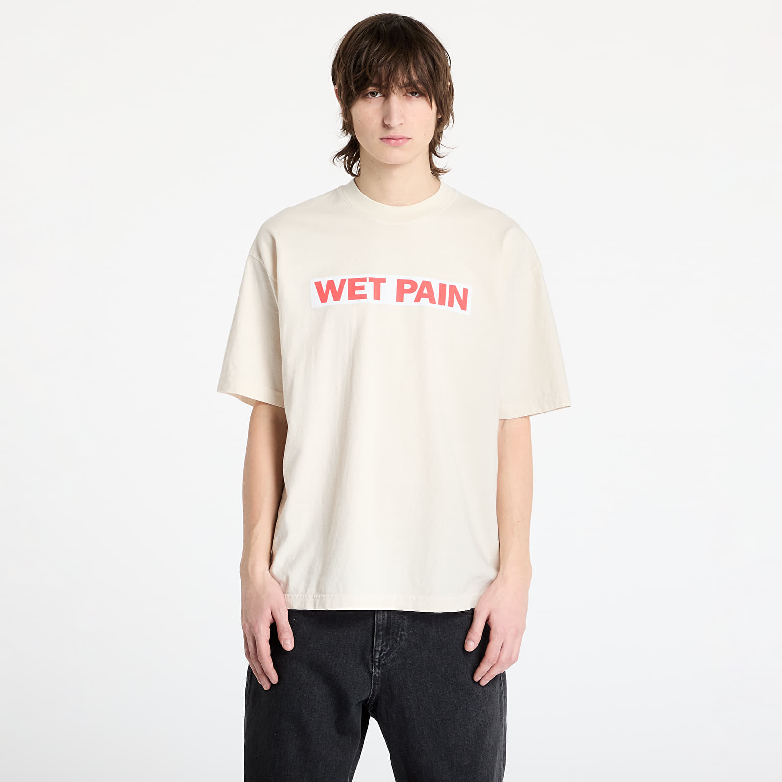 T-shirty męskie PLEASURES Wet Pain T-Shirt Cream