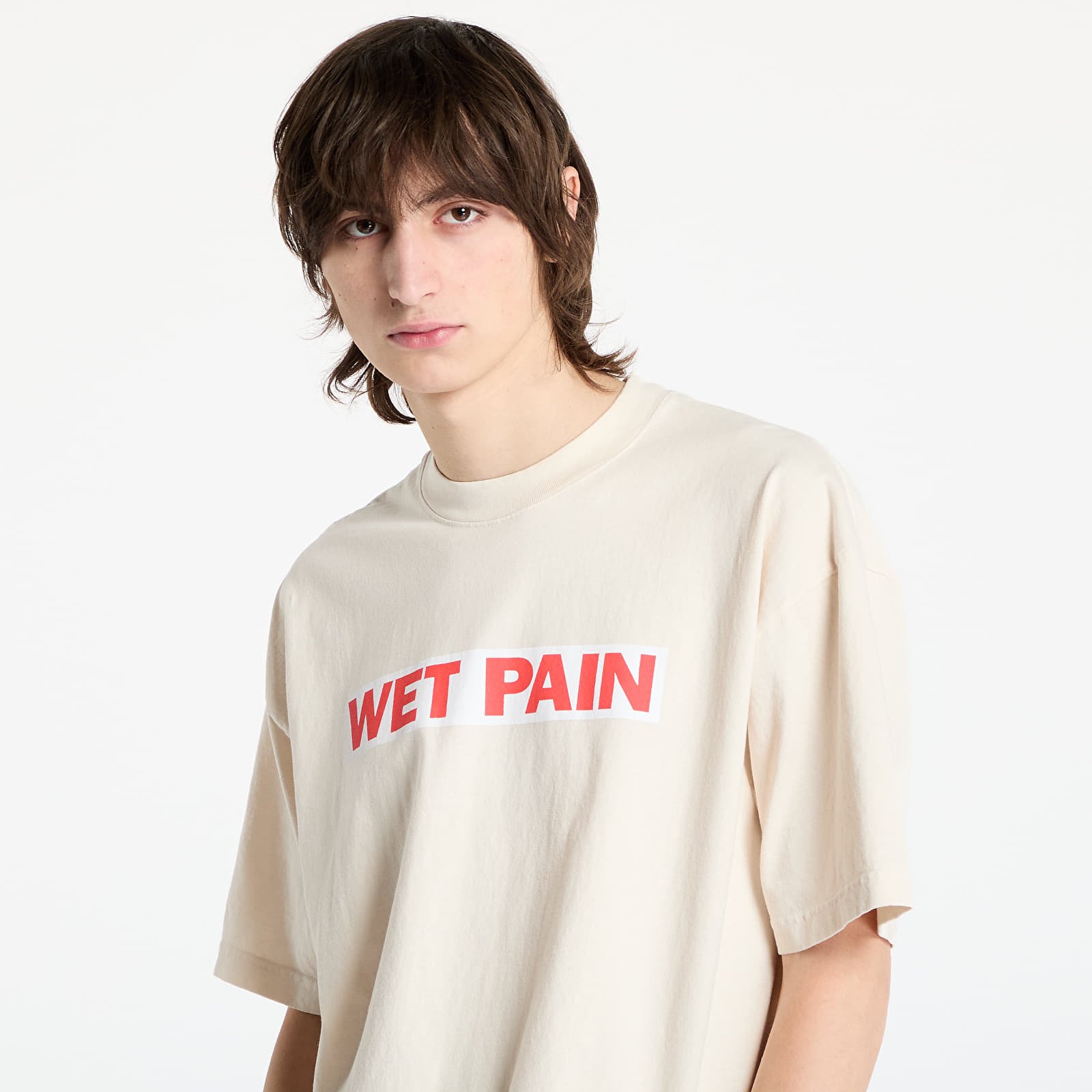 Pánská trička PLEASURES Wet Pain T-Shirt Cream