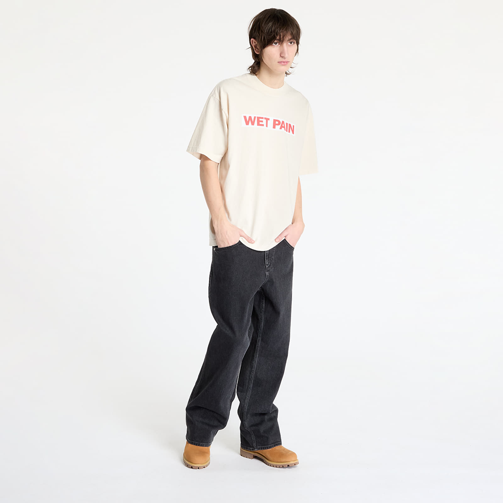 Pánská trička PLEASURES Wet Pain T-Shirt Cream