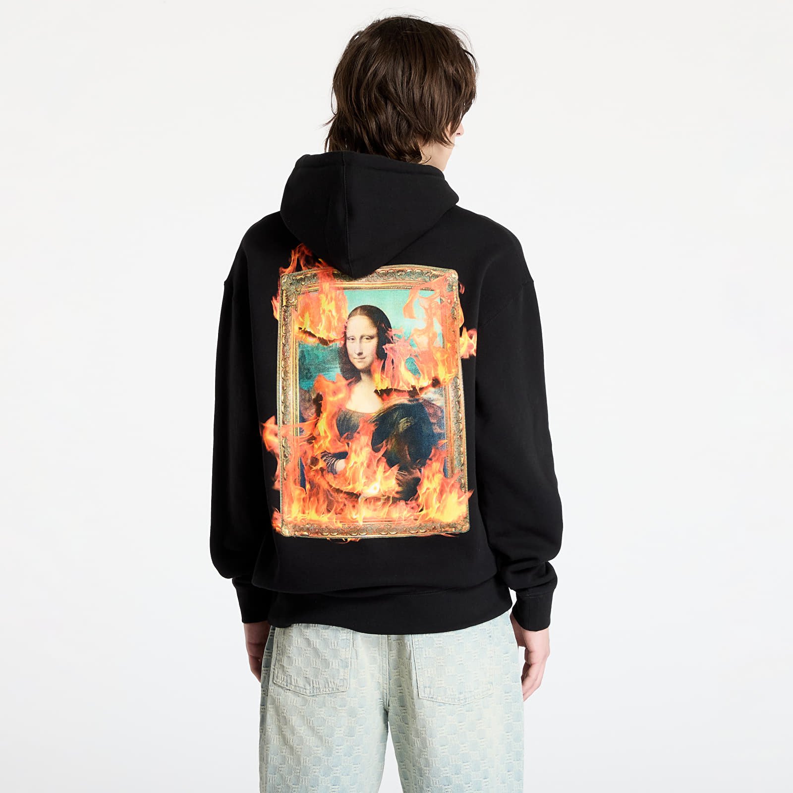 Mikiny PLEASURES Burn Again Hoodie Black