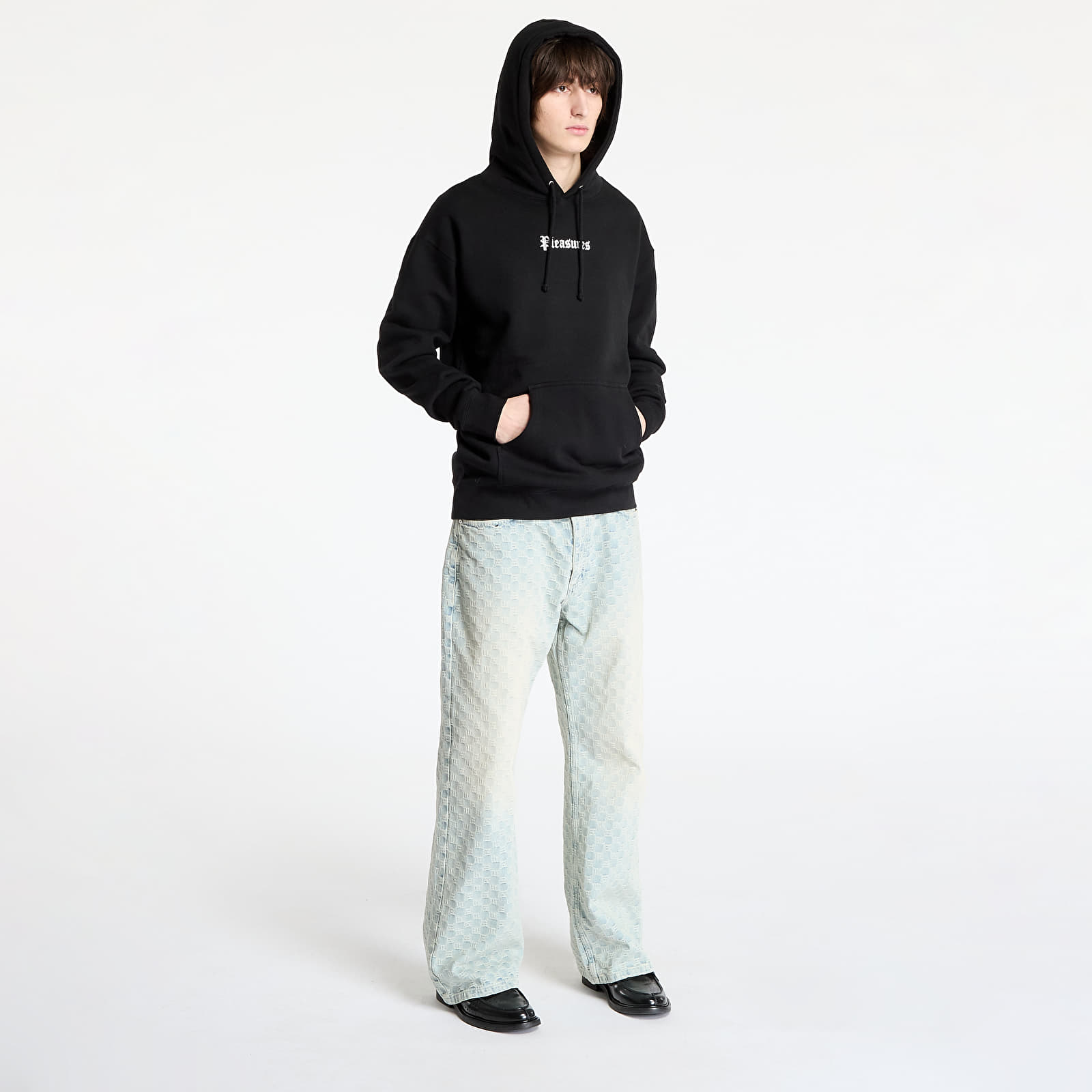 Mikiny PLEASURES Burn Again Hoodie Black
