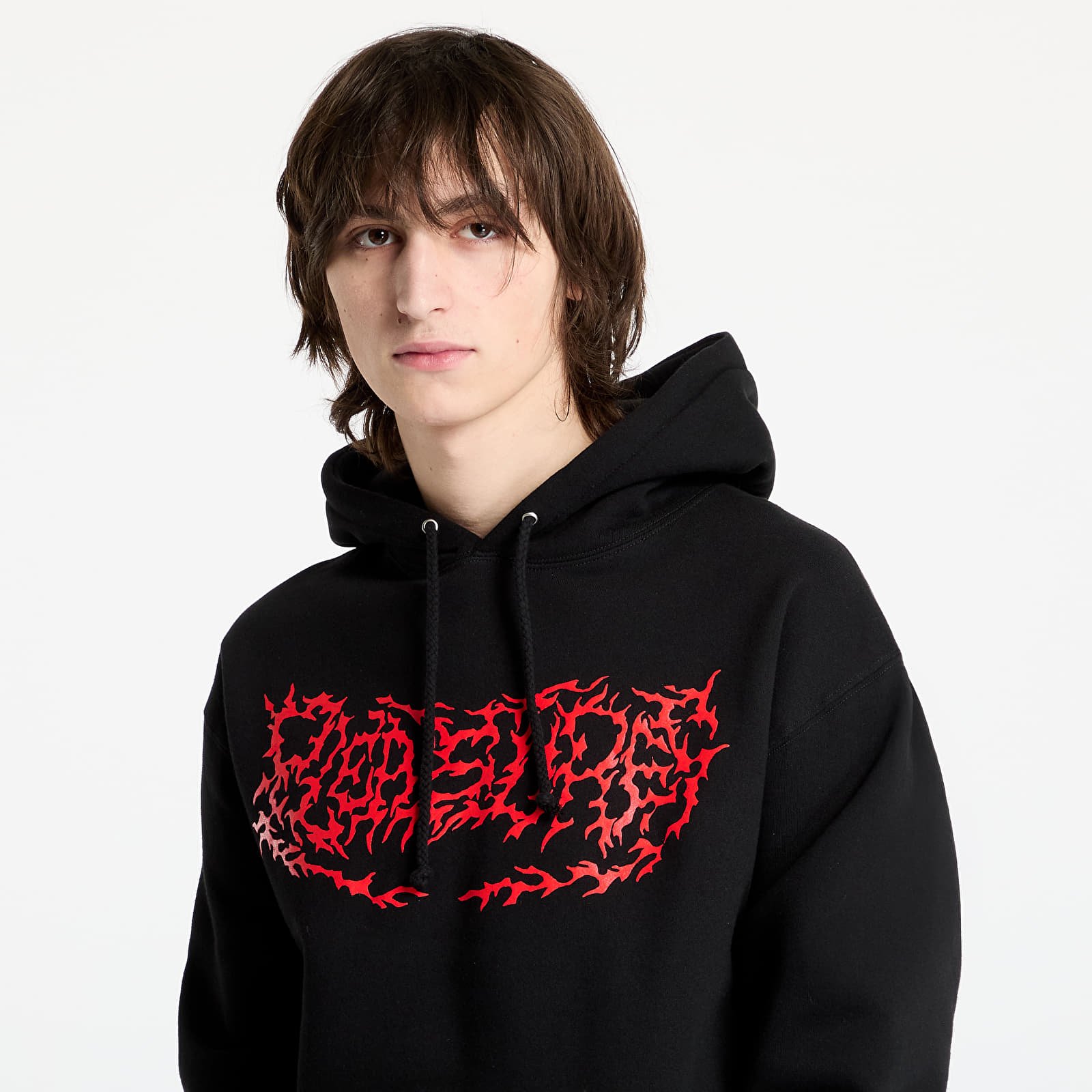 Pánské mikiny PLEASURES Off Road Hoodie Black