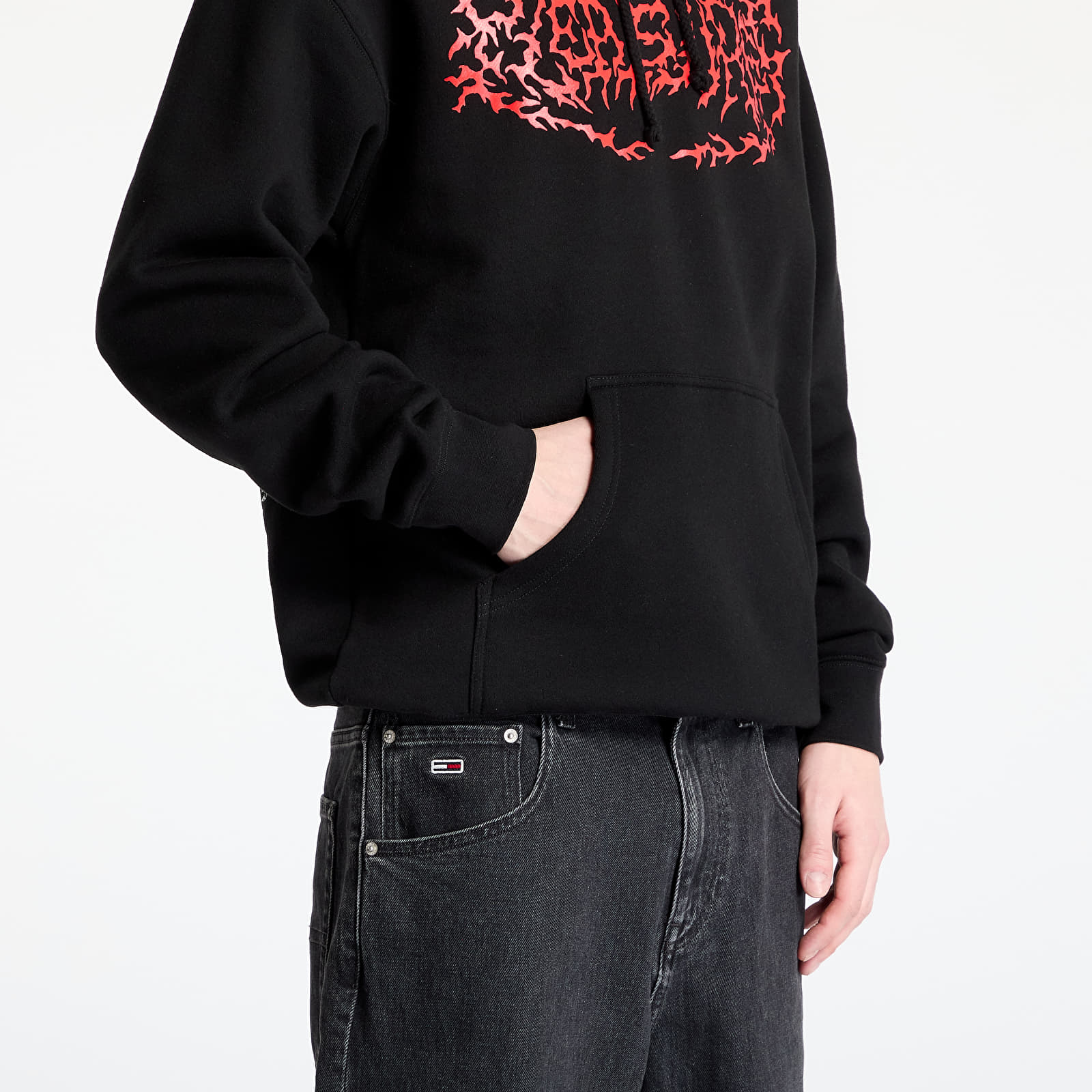 Pánské mikiny PLEASURES Off Road Hoodie Black