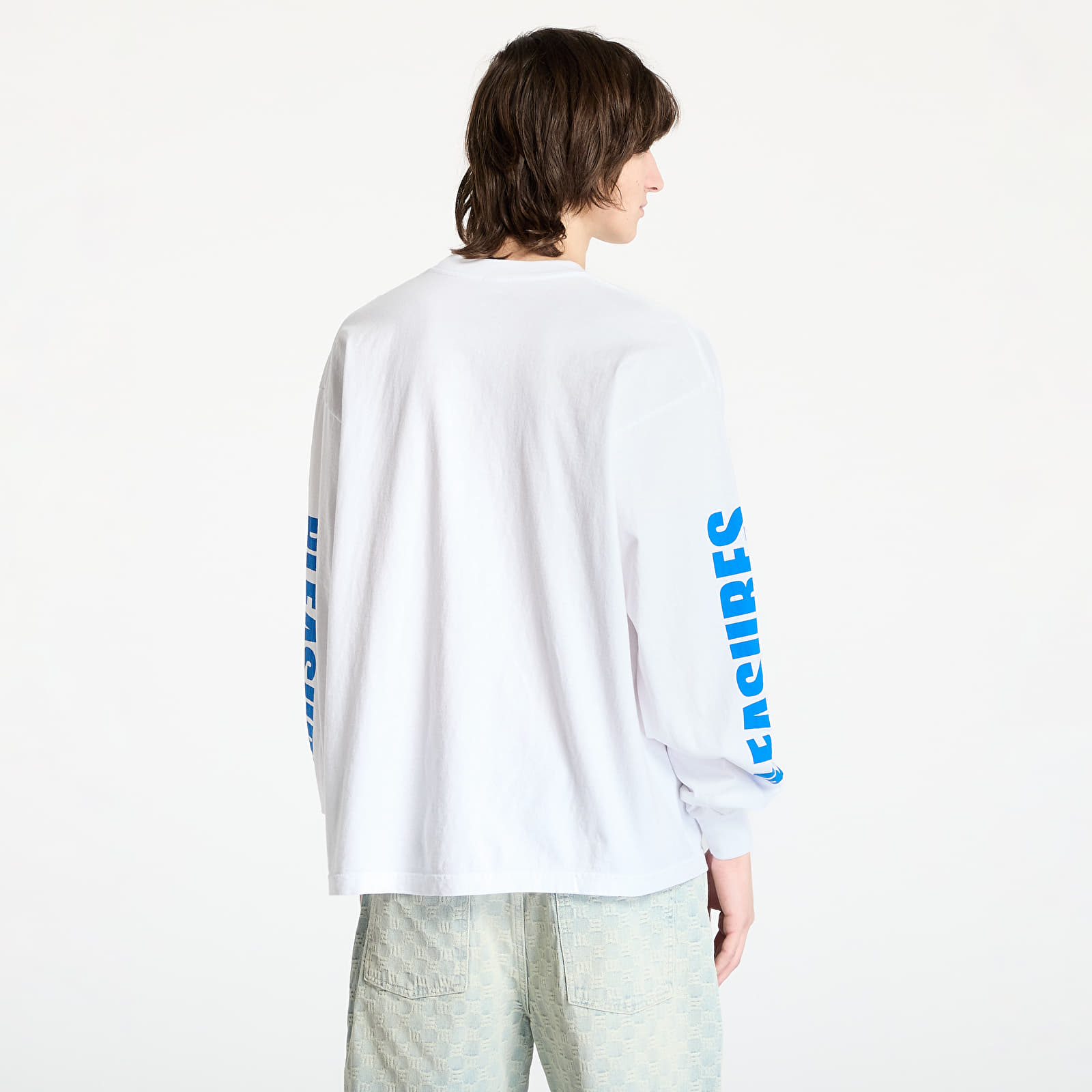 Miesten T-paidat PLEASURES Impact Staff Long Sleeve T-Shirt White