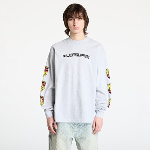 T-shirt PLEASURES Fast Life Long Sleeve Ash Grey