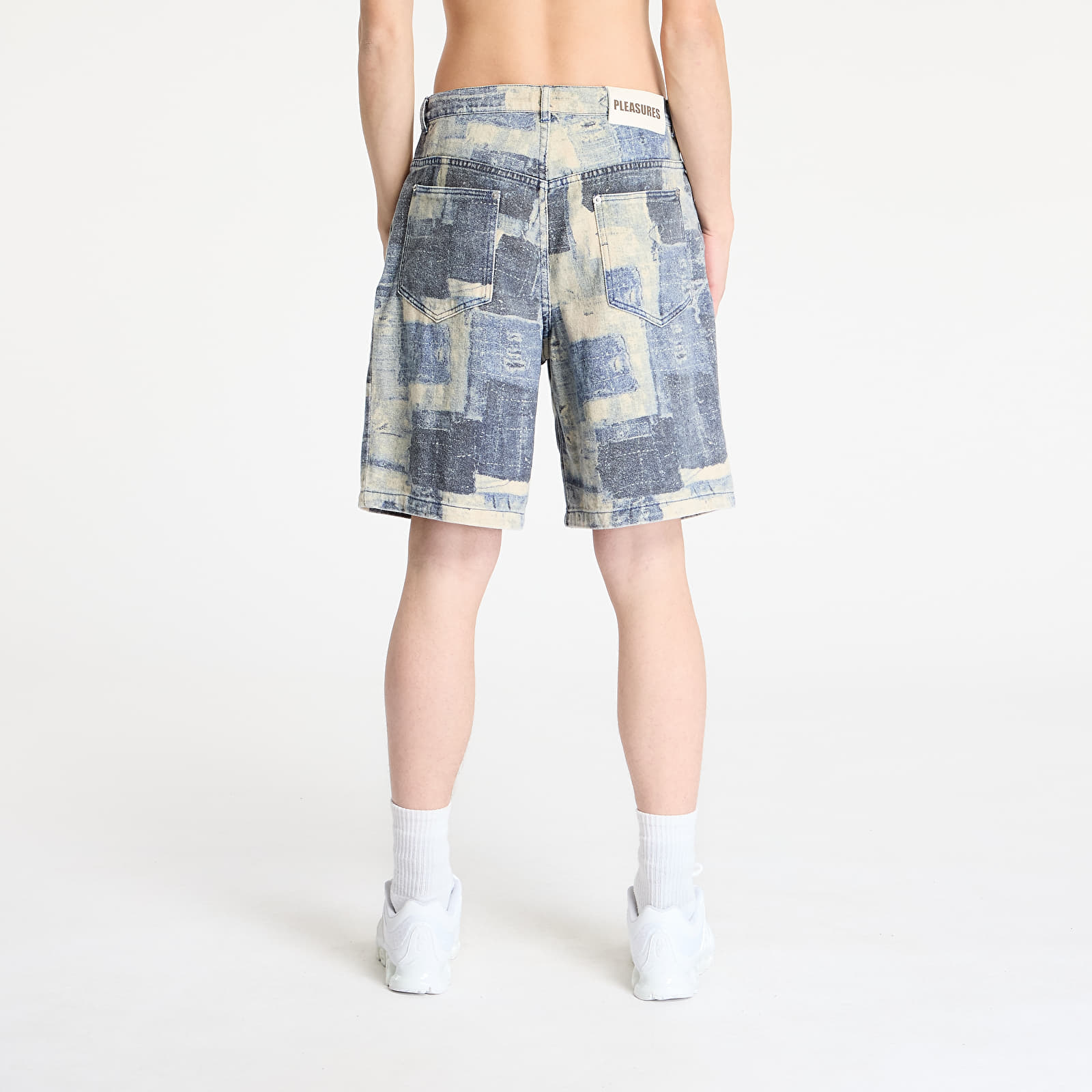 Pánské kraťasy PLEASURES Boro Baggy Jorts Indigo