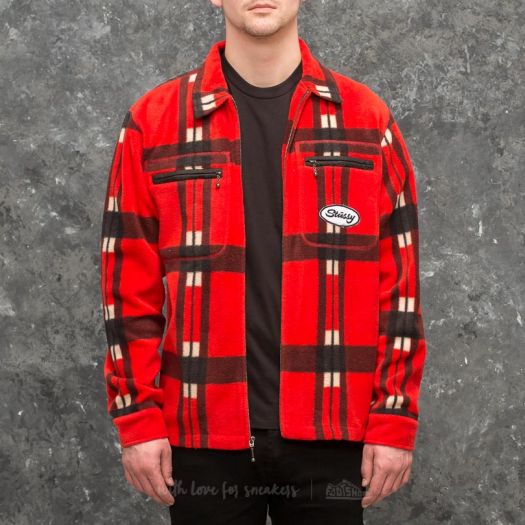 Red zip up shirt sales
