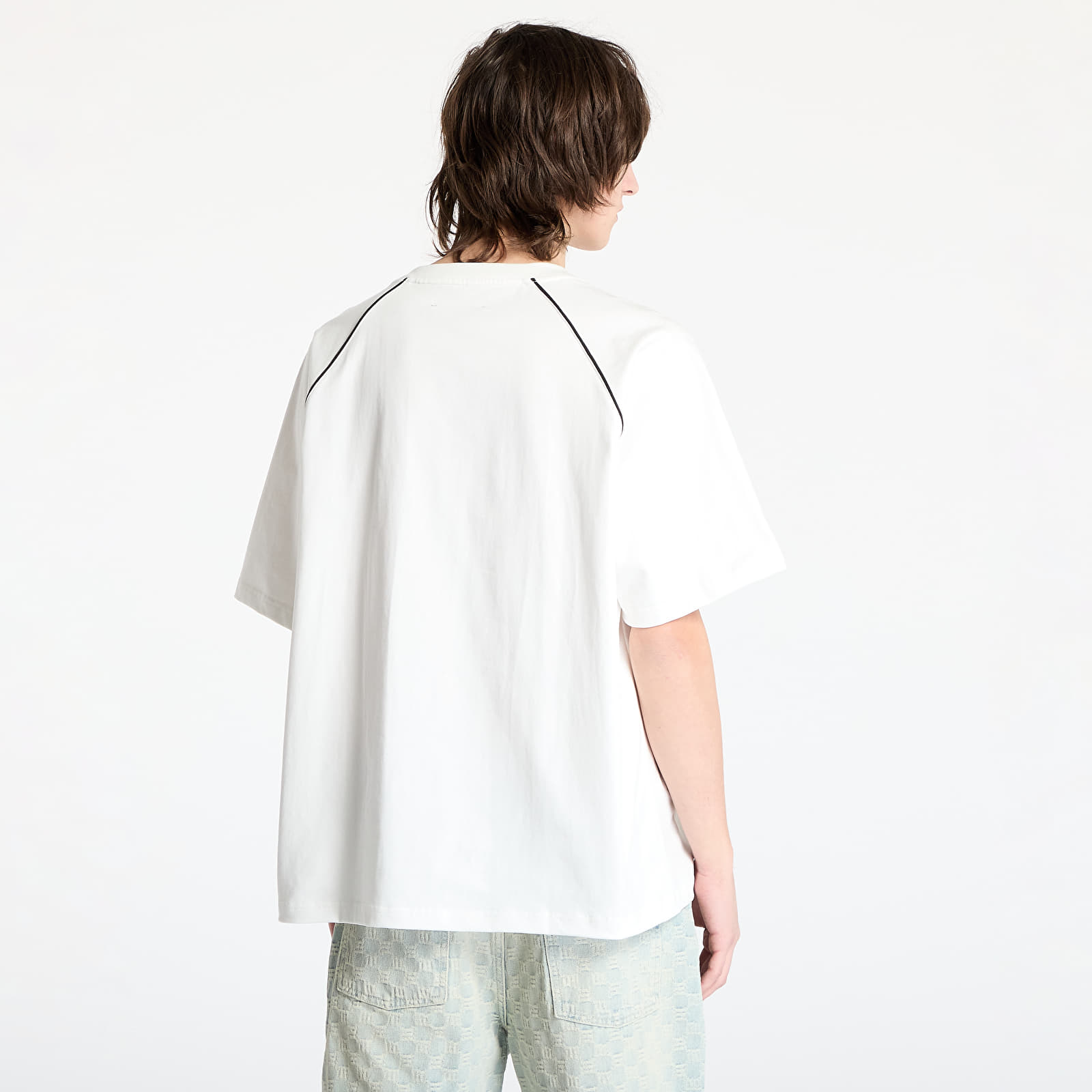 Trička PLEASURES Crumble Heavyweight Raglan White
