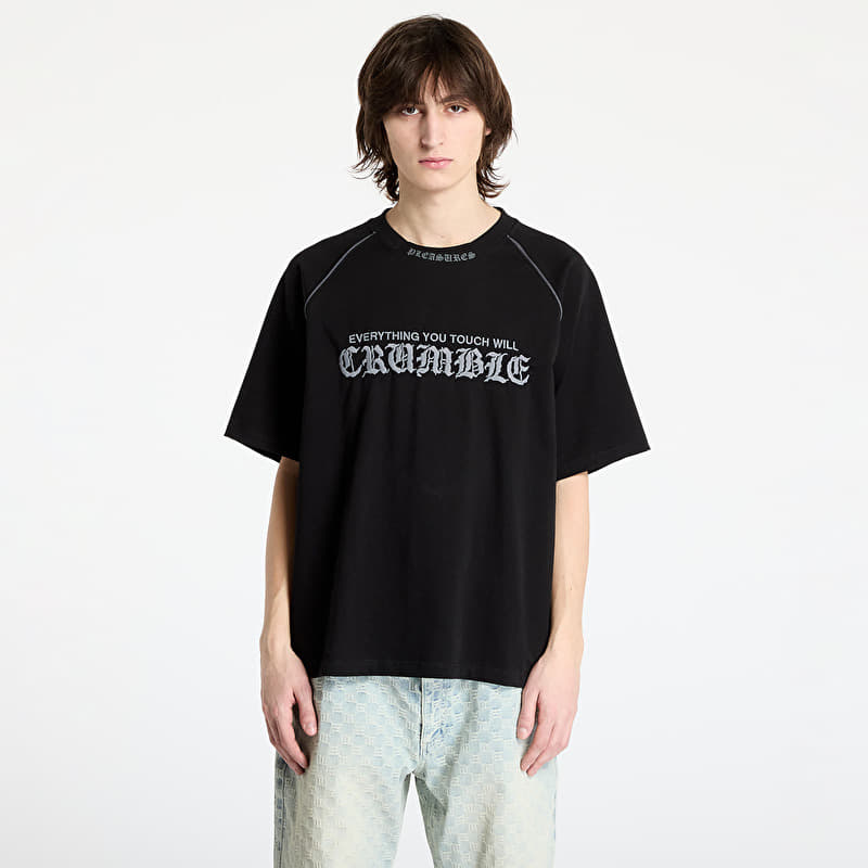 PLEASURES Crumble Heavyweight Raglan Black