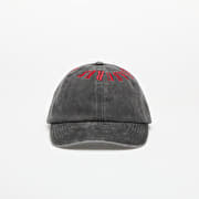 PLEASURES Onyx Crown Washed Cap Black/Red
