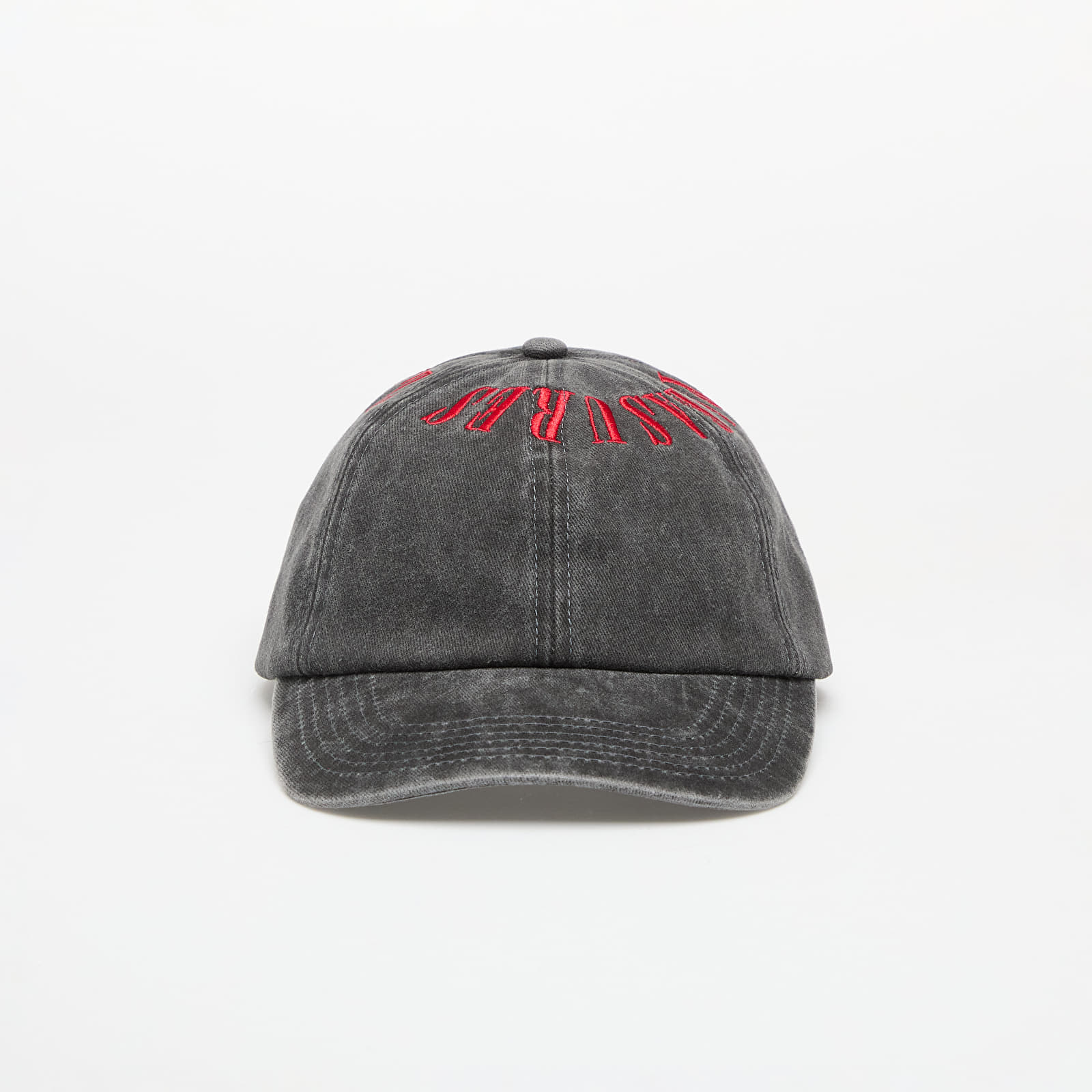 Caps PLEASURES Onyx Crown Washed Cap Black/Red