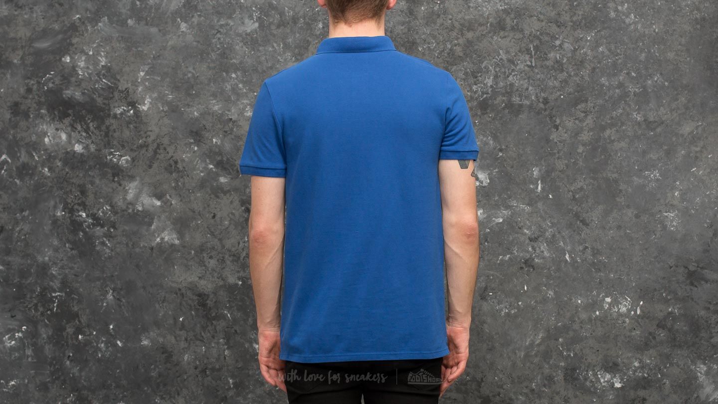 Camisetas MAISON KITSUNÉ Tricolor Fox Patch Polo T-Shirt Royal Blue
