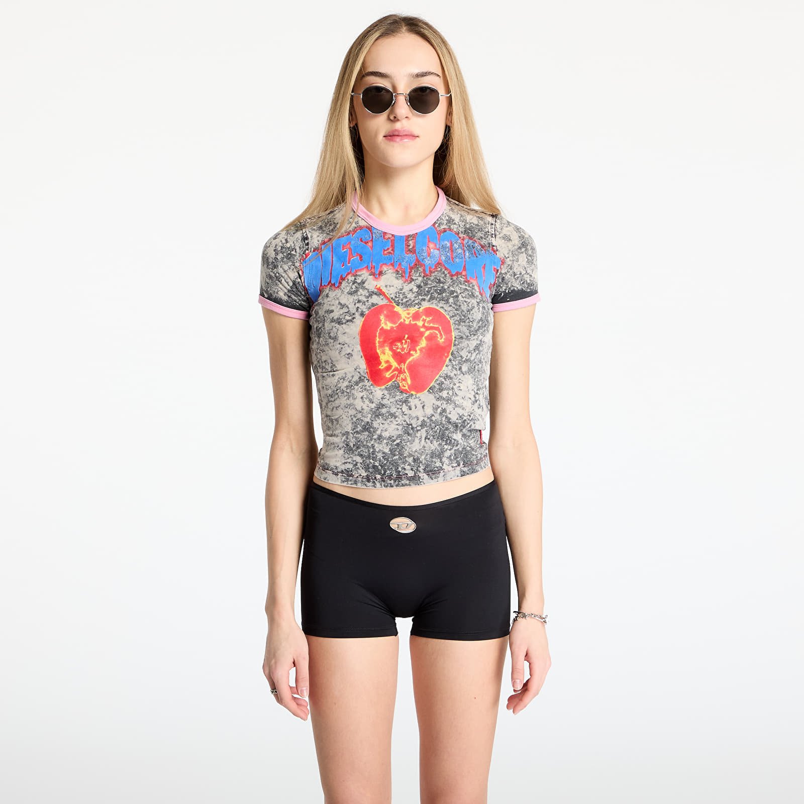 Women's T-shirts Diesel T-Uncuties-Short-Q1 T-Shirt Grey