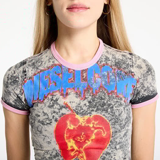 Women's T-shirts Diesel T-Uncuties-Short-Q1 T-Shirt Grey