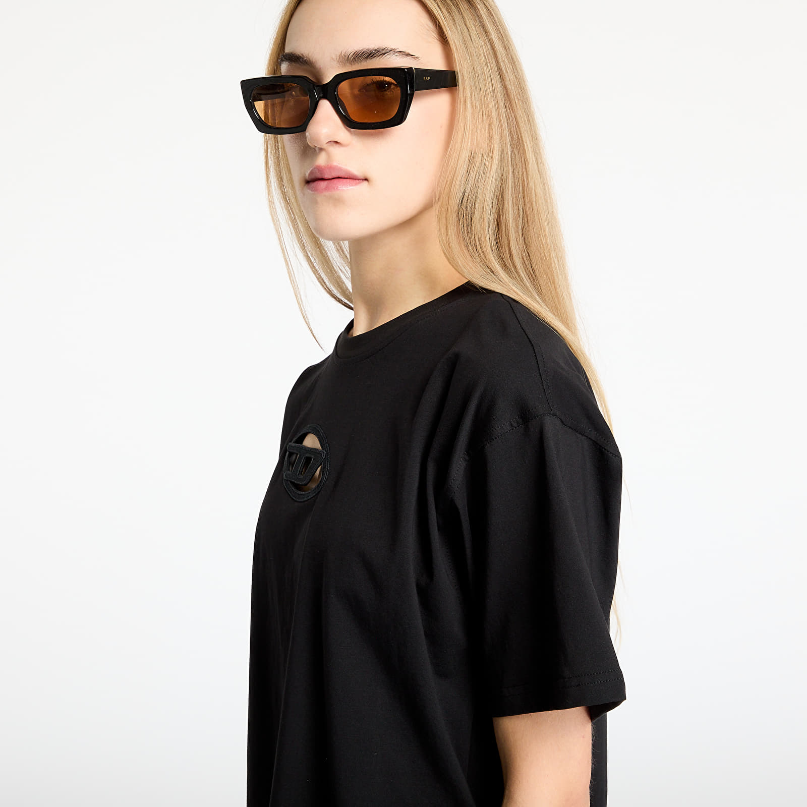 Damen T-Shirts  Diesel T-Buxt-Crop-Od T-Shirt Black