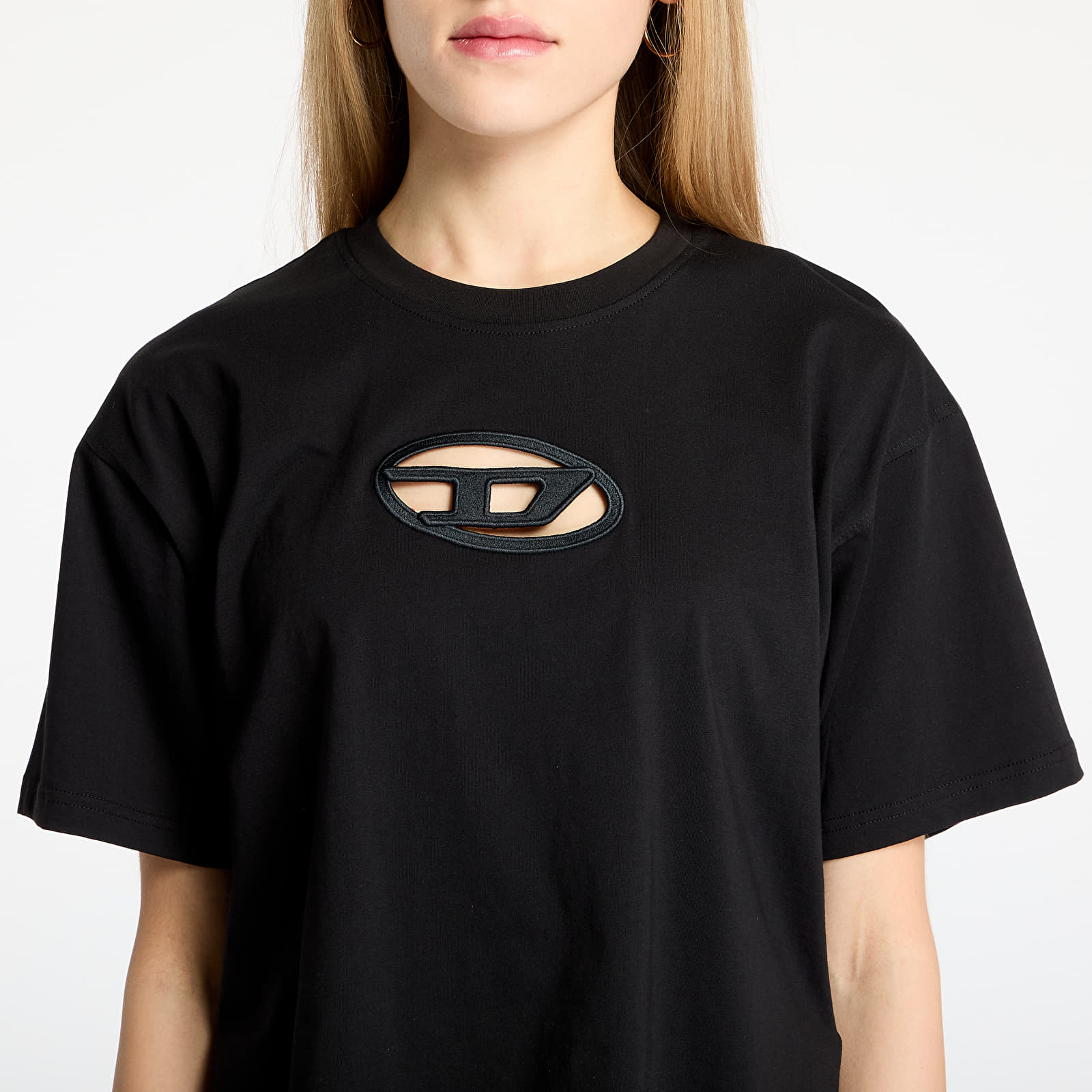 Damen T-Shirts  Diesel T-Buxt-Crop-Od T-Shirt Black