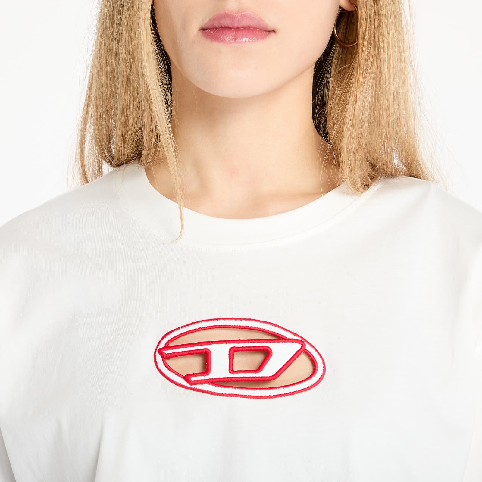 Women's T-shirts Diesel T-Buxt-Crop-Od T-Shirt White