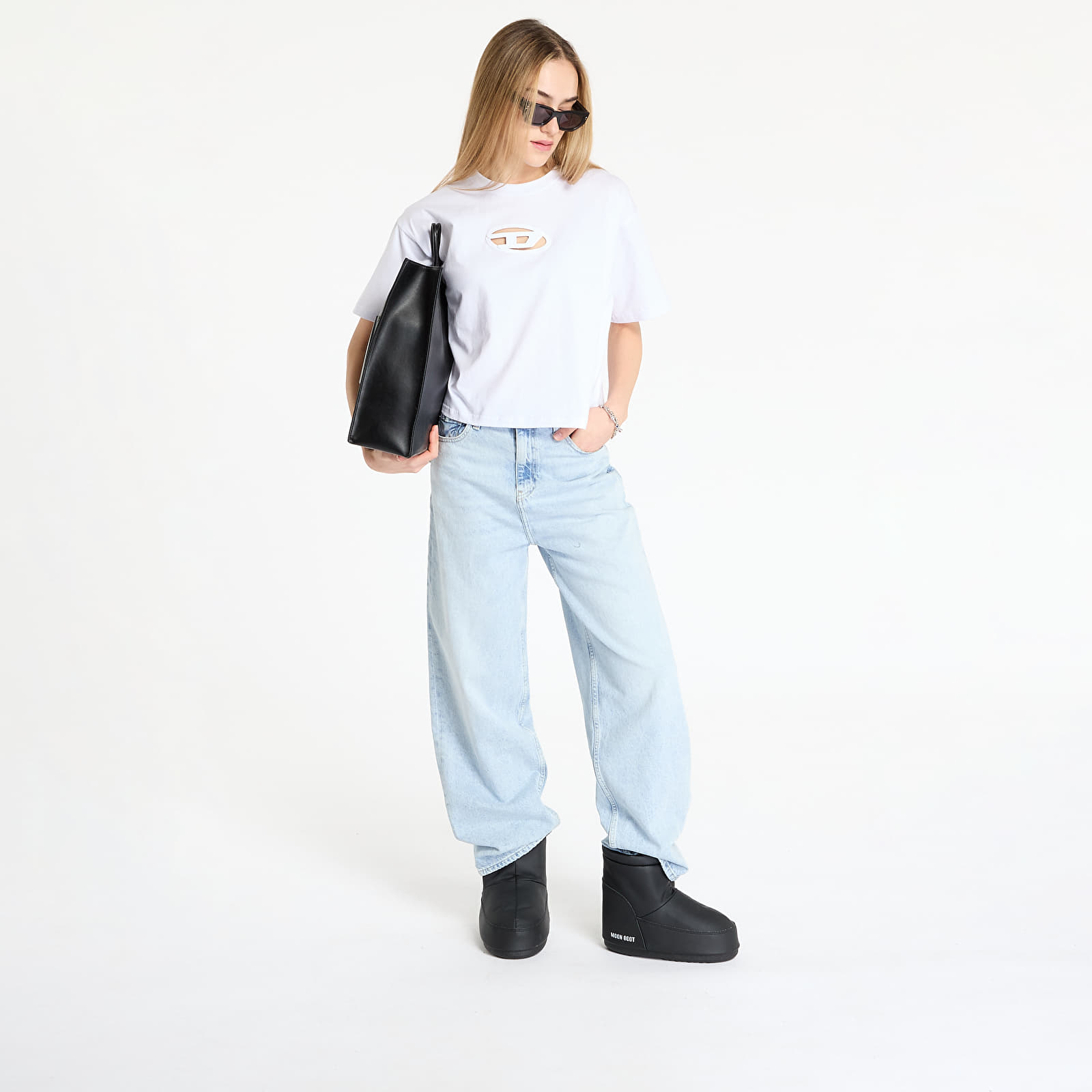 Damen T-Shirts  Diesel T-Buxt-Crop-Od T-Shirt White