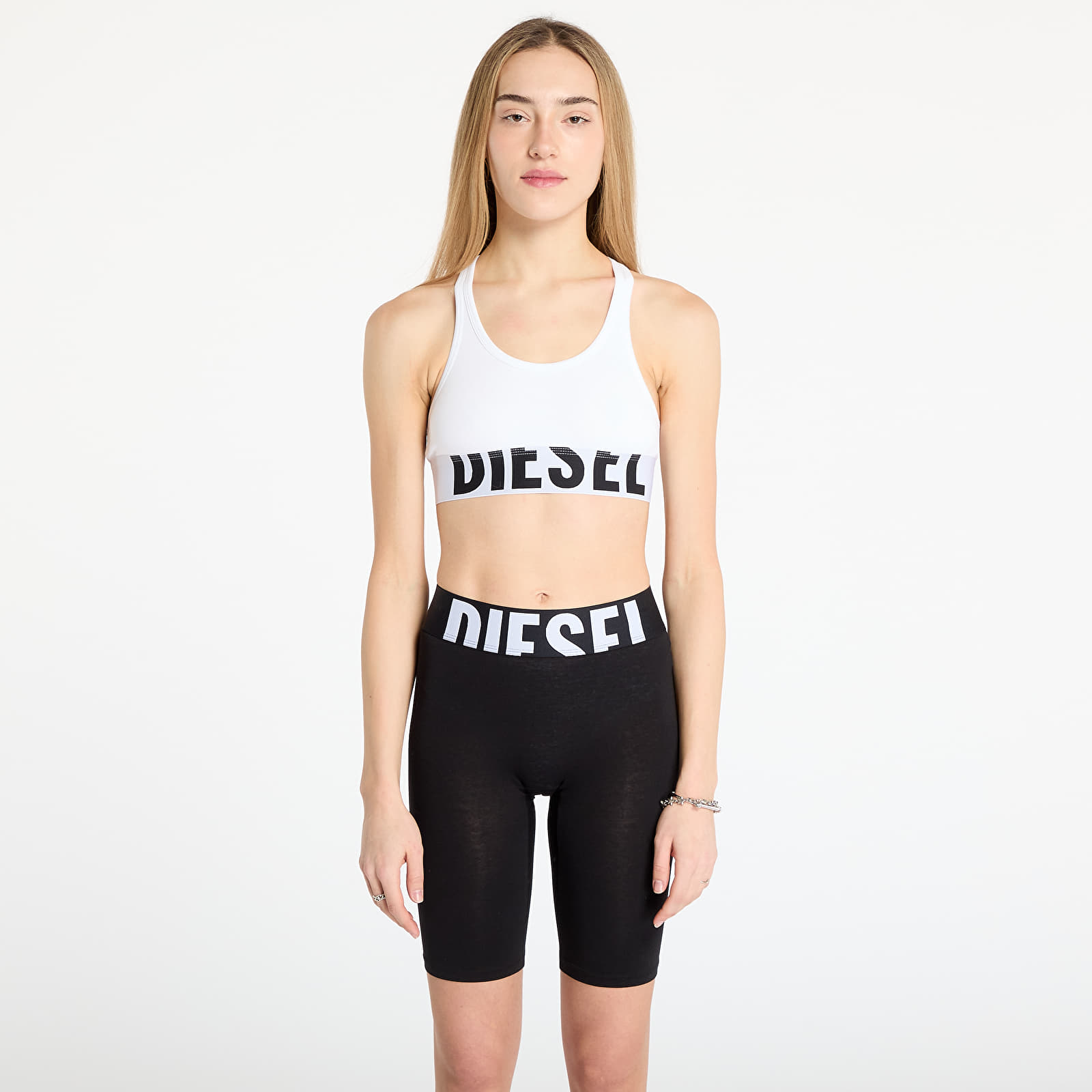 Rintaliivit Diesel Ufsb-Cotton-Race-Bralette-Xl B White