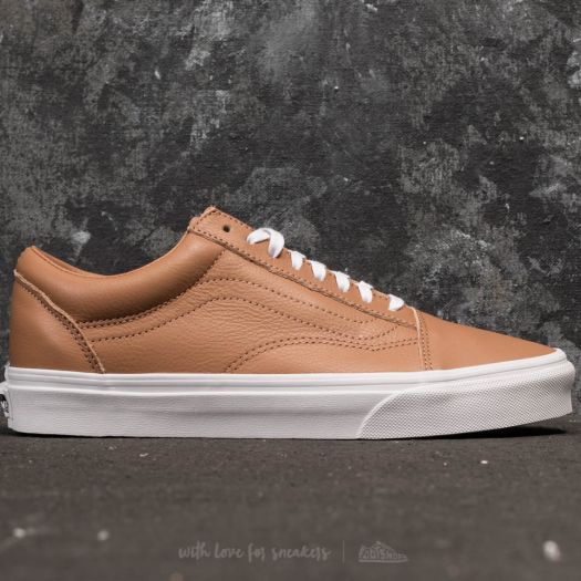 Brown leather top vans womens