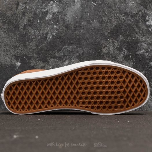 Vans old skool leather brown true white discount
