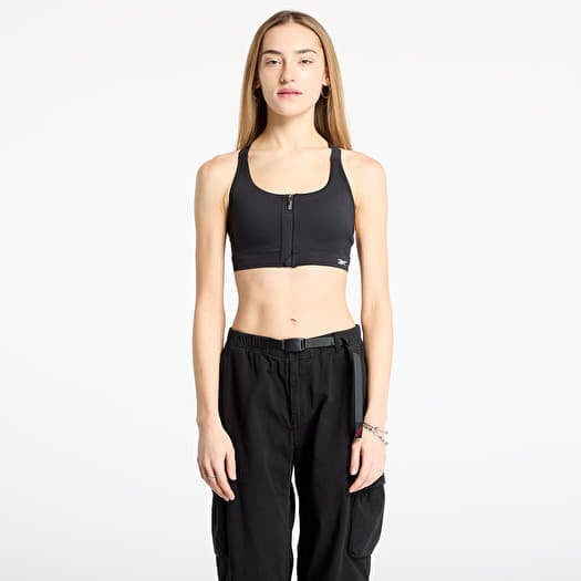 Reebok Lux Front-Zip High Bralet Black