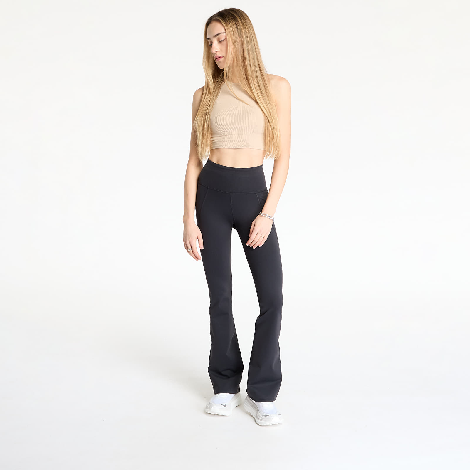 Ženske hlače Reebok Lux Hr Mini-Flare Pants Black