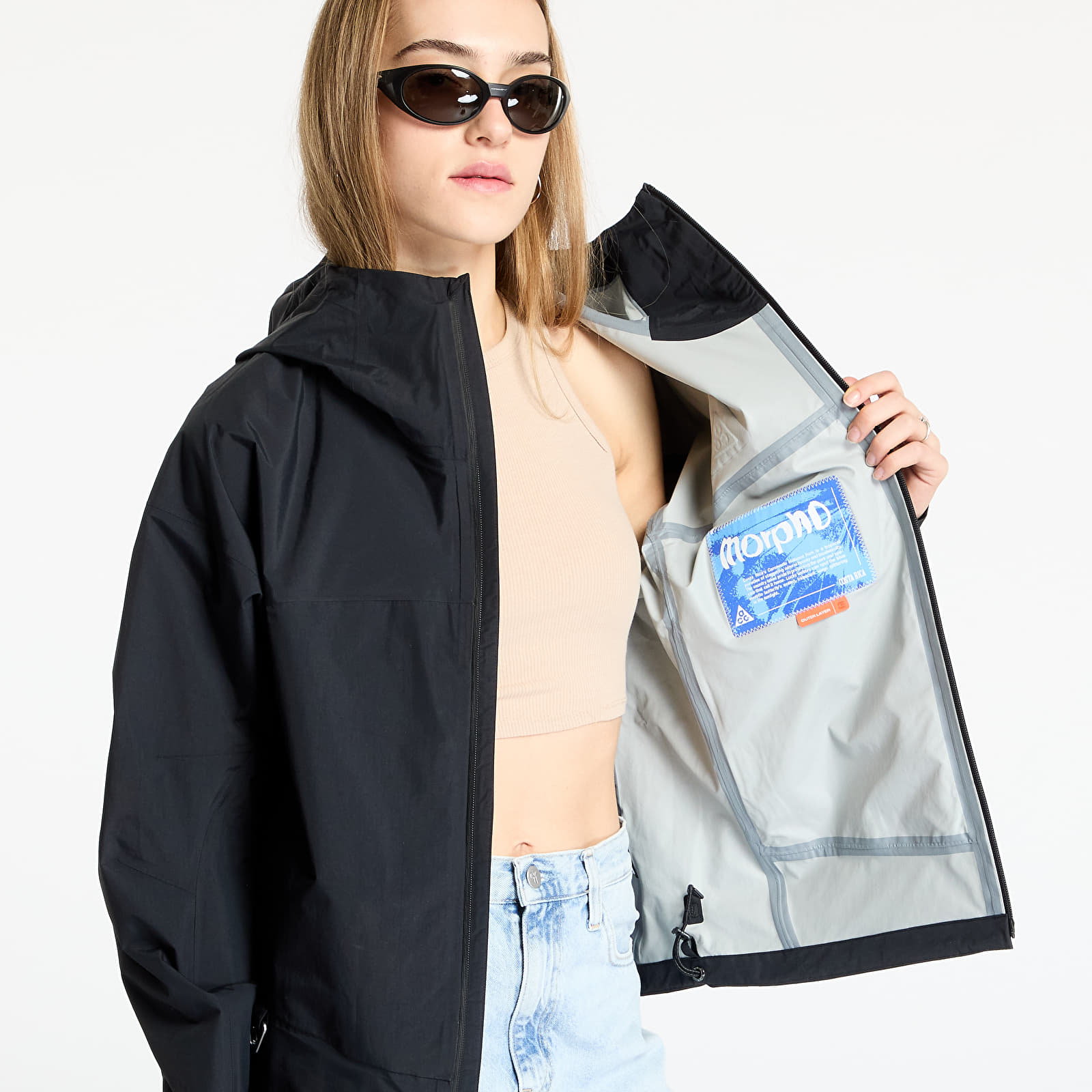 Větrovky Nike ACG "Morpho" Women's Loose Storm-FIT ADV Rain Jacket Black/Summit White