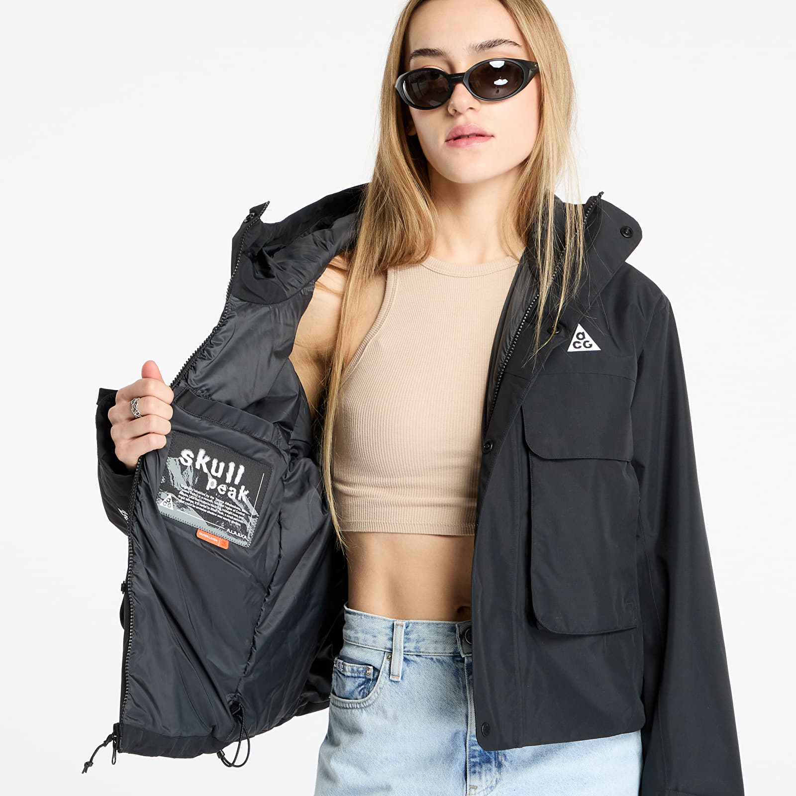 Women's jackets Nike ACG "Skull Peak" Women's Storm-FIT Jacket Black/ Anthracite/Black/ Summit White