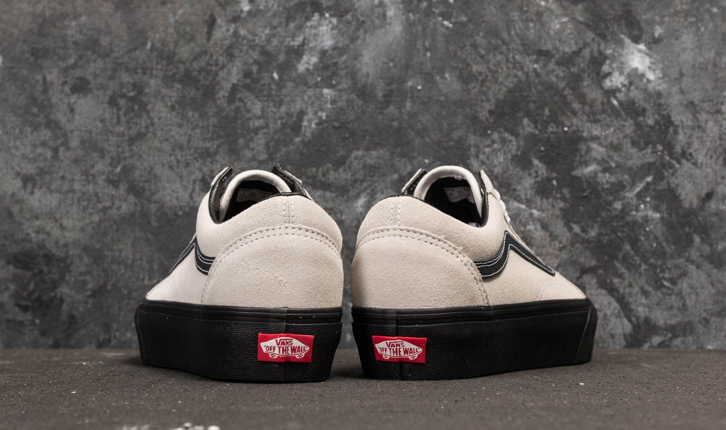 Pánské tenisky a boty Vans Old Skool Platform (Suede) Blanc De Blanc/ Black