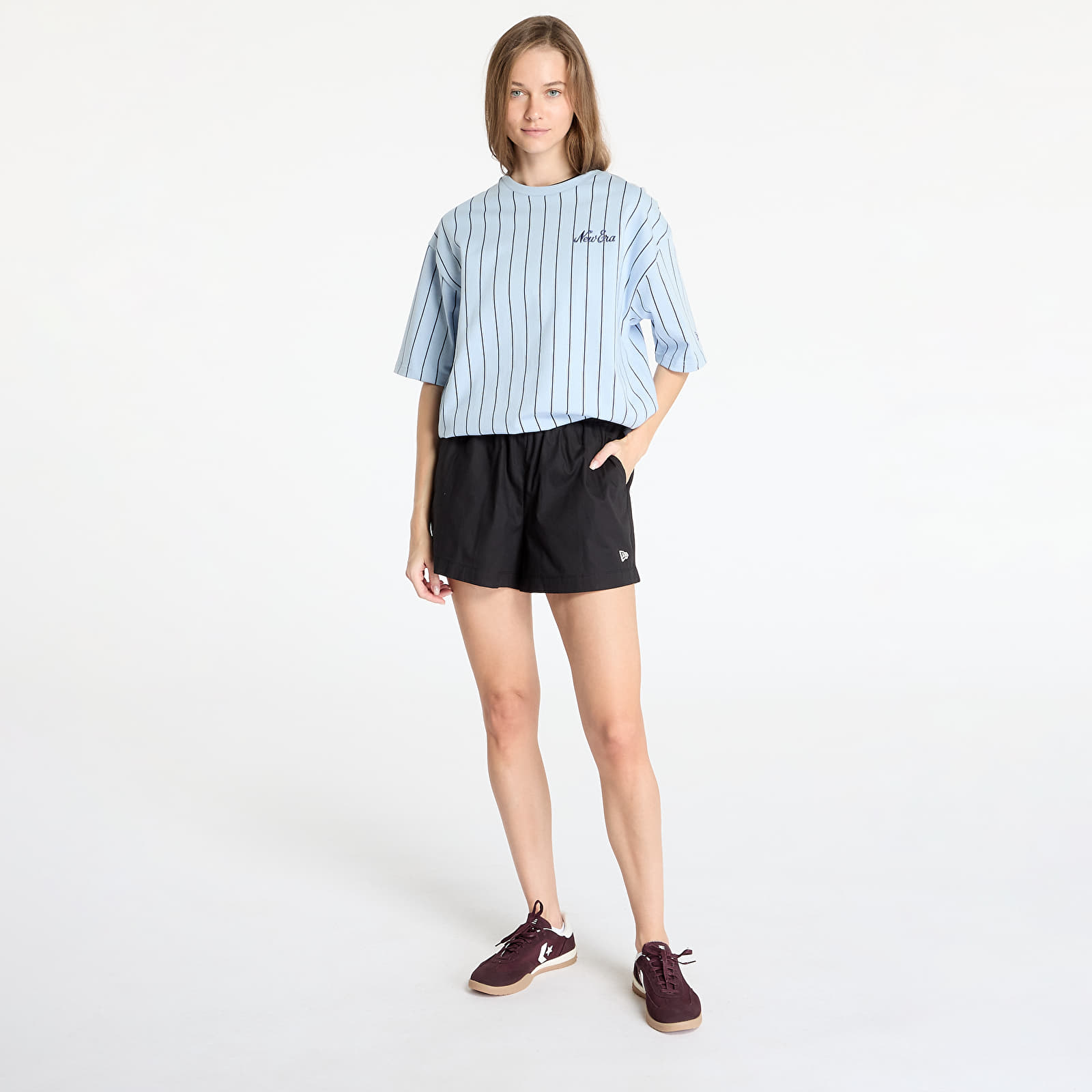 Női sortok New Era Womens Cotton Black Shorts Black