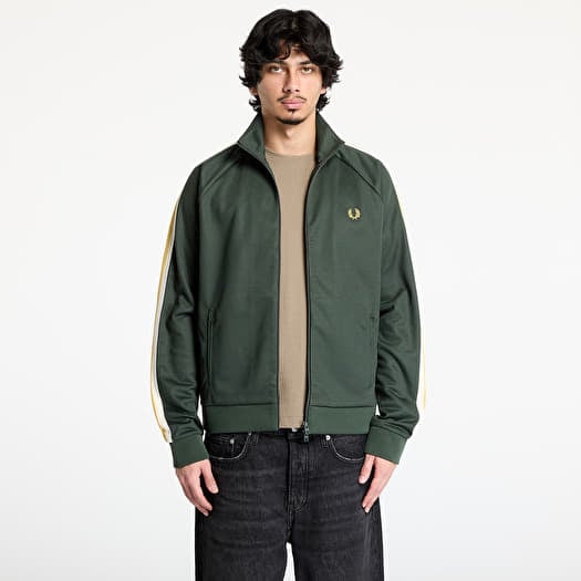 Mikina FRED PERRY Two Colour Tape Track Jacket Court Green