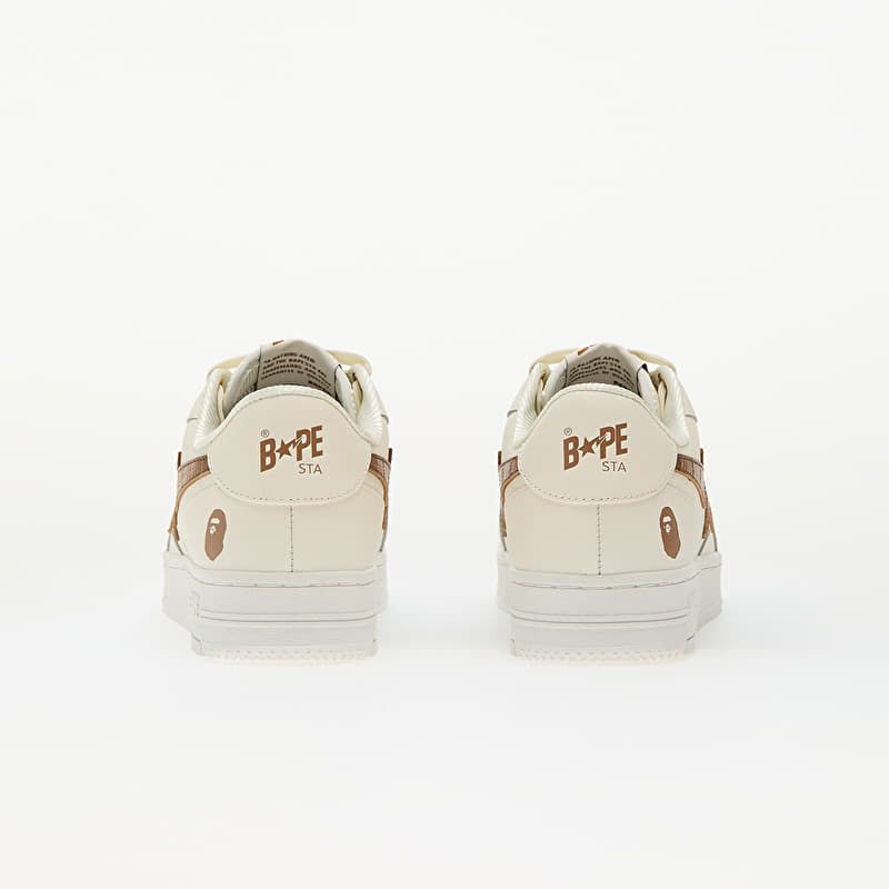 APE BAPESTA 白×茶 US9 A BATHING APE Bape Sta Icon 1 M2 Brown | Footshop