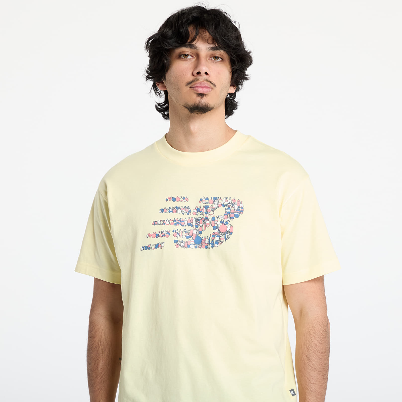 Männer T-Shirts New Balance Nautical Logo T-Shirt Yellow
