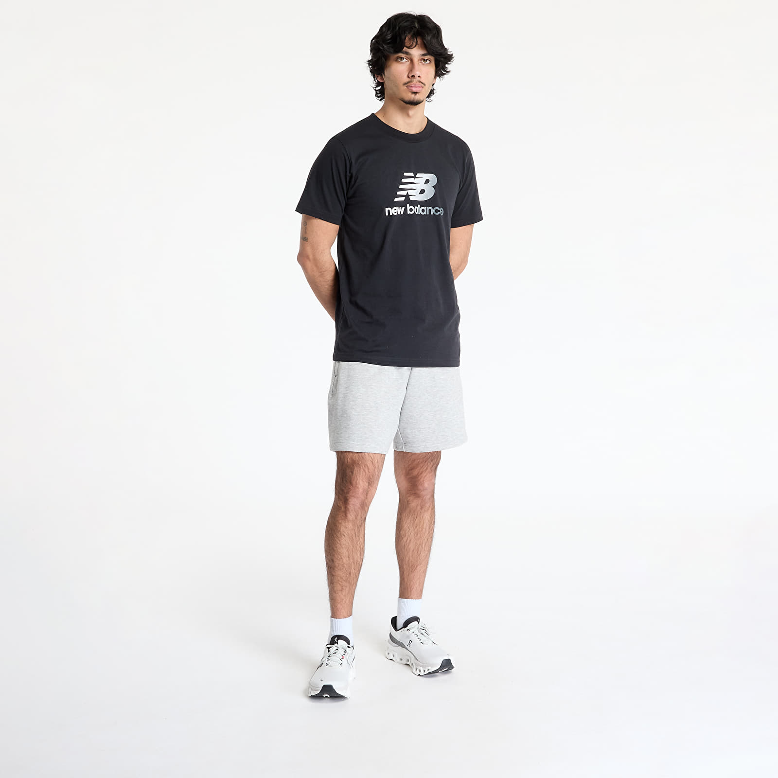 Pantalones cortos para hombre New Balance French Terry Short Grey