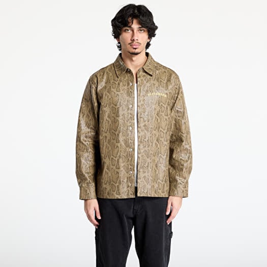 PLEASURES Anaconda Overshirt Brown