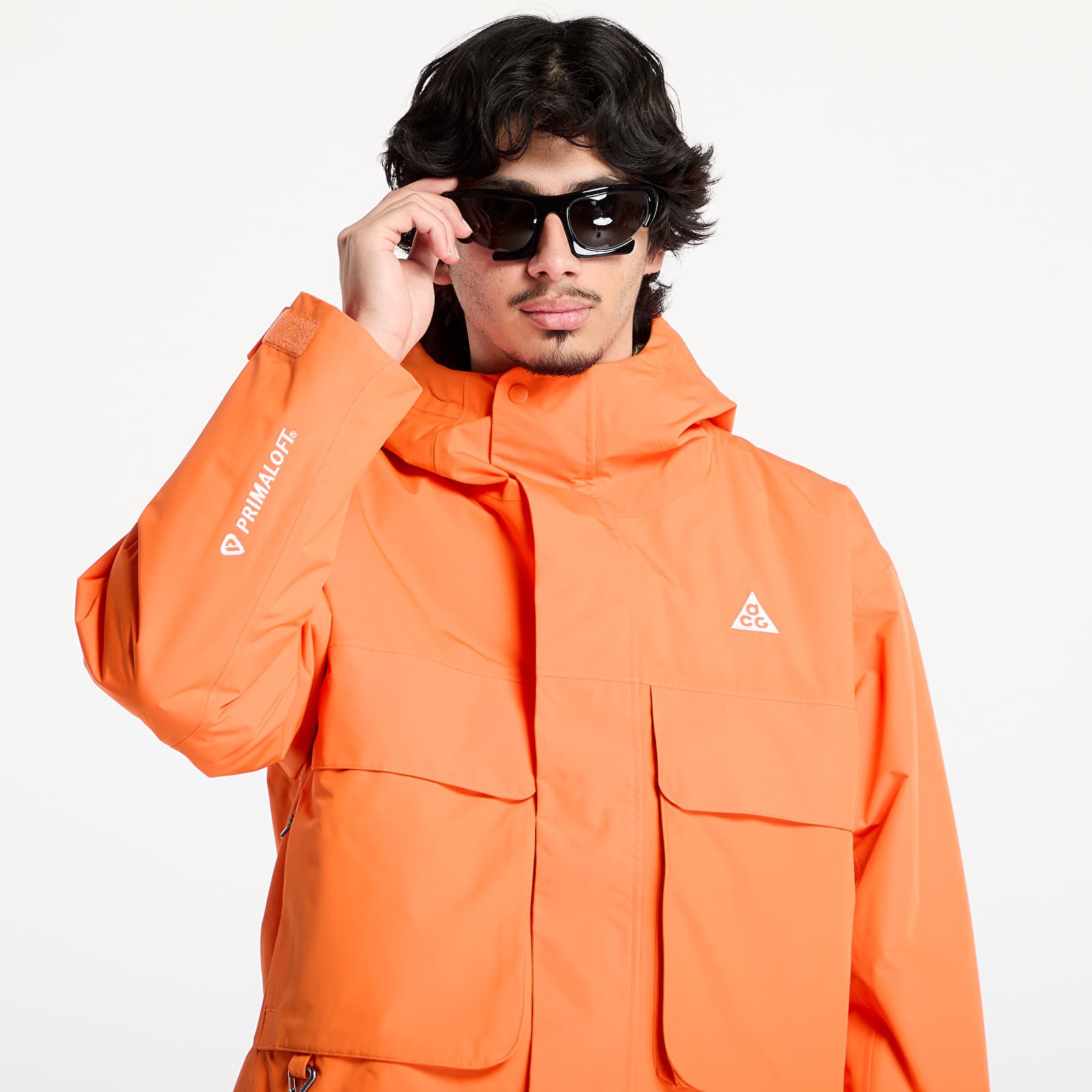 Herrenjacken Nike ACG PrimaLoft® "Skull Peak" Men's Storm-FIT Jacket Safety Orange/ Medium Olive/ Summit White