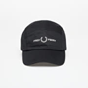 FRED PERRY 5 Panel Flp Twill Cap Black