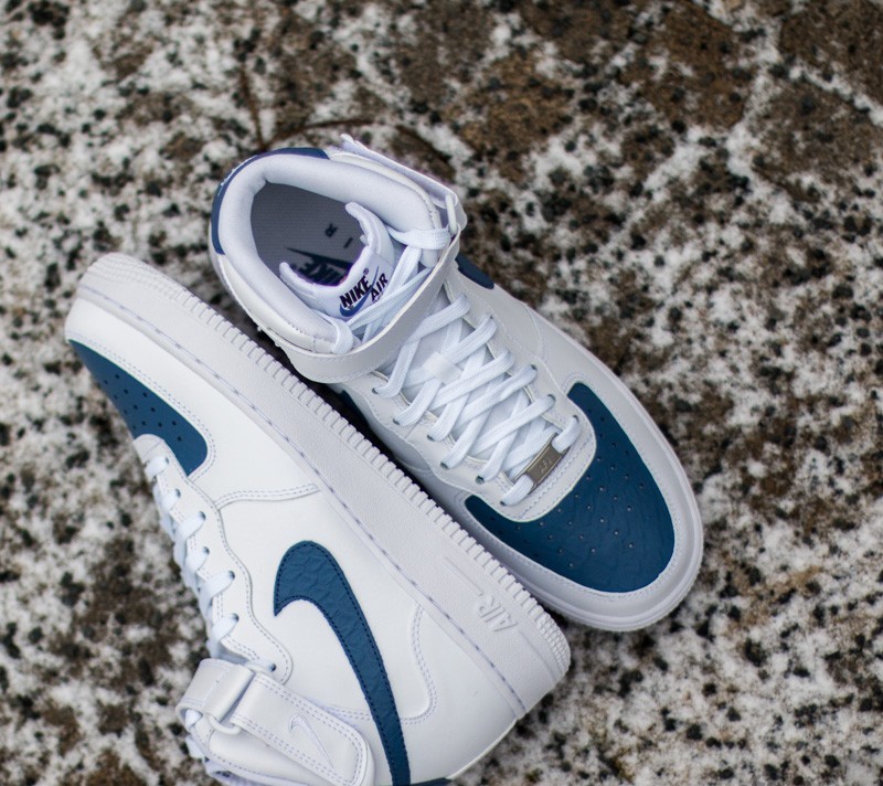 Nike air force 1 07 top mid blue white