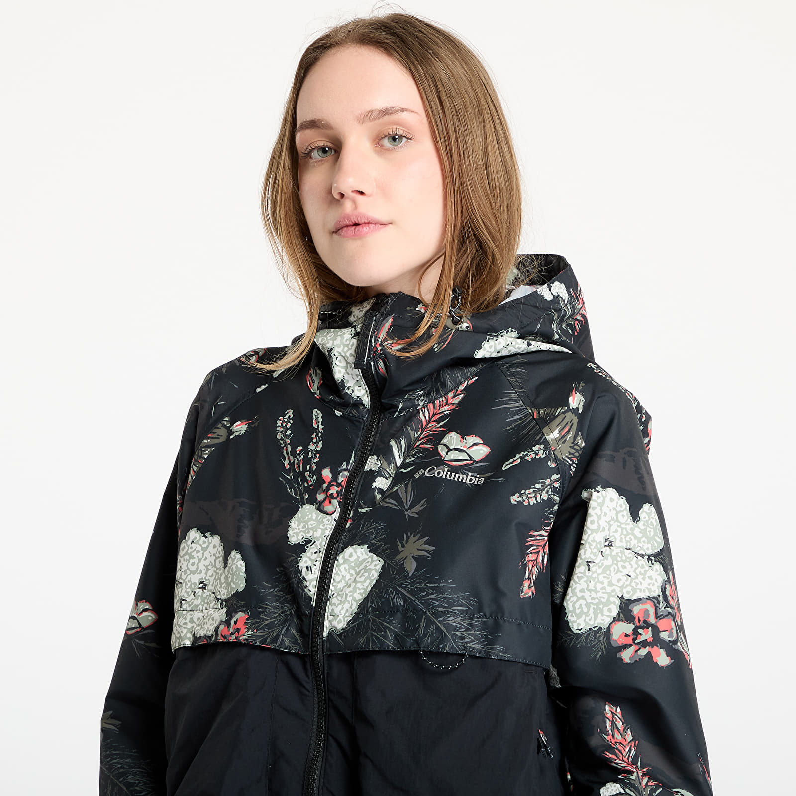 Women's windbreakers Columbia Spire Valley™ Printed Windbreaker Black Outbacked/ Black