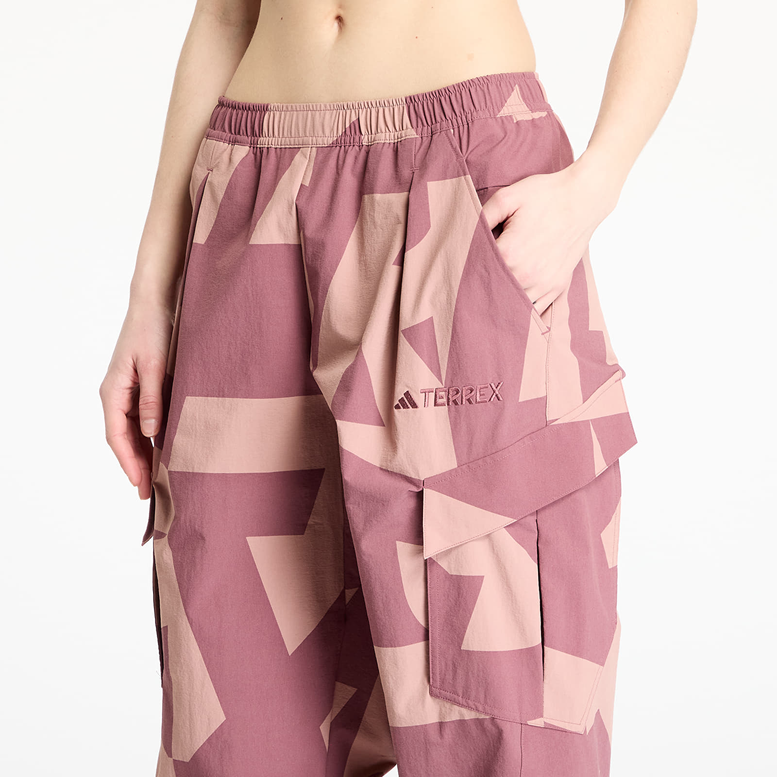 Hosen und Jeans adidas Terrex Xploric Printed Cargo Pants Brown/ Quiet Crimson/ Warm Clay