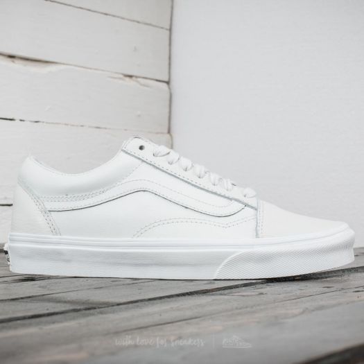 Vans old skool blanche cuir on sale