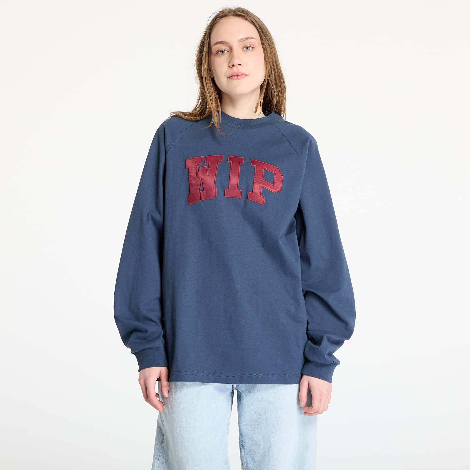 T-paidat Carhartt WIP Longsleeve WIP T-Shirt UNISEX Dusky Blue/ Mulberry