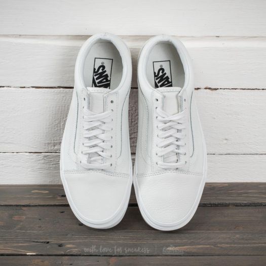 Vans old skool blanche cuir deals