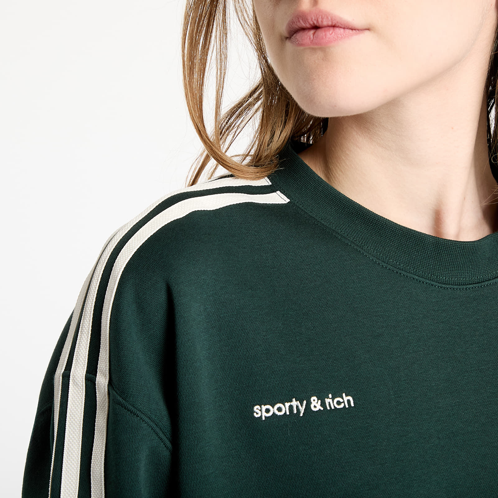 Naiste kapuutsiga dressid adidas X Sporty & Rich Sweatshirt Shadow Green