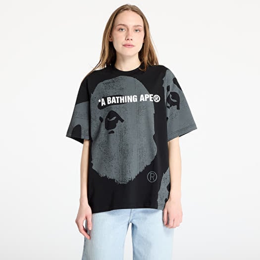 Tričko A BATHING APE Water Print Ape Head Relaxed Fit Tee UNISEX Black
