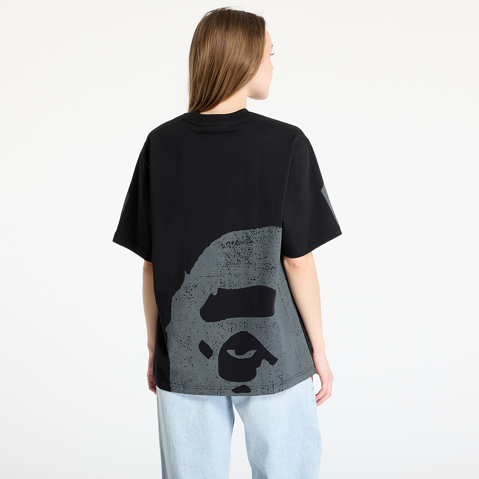 Men's T-shirts A BATHING APE Water Print Ape Head Relaxed Fit Tee UNISEX Black