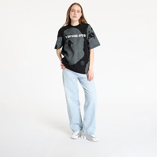 【 A BATHING APE】WATER PRINT APE HEAD RELAXED FIT Tシャツ Men's T-shirts A BATHING APE Water Print Ape Head Relaxed